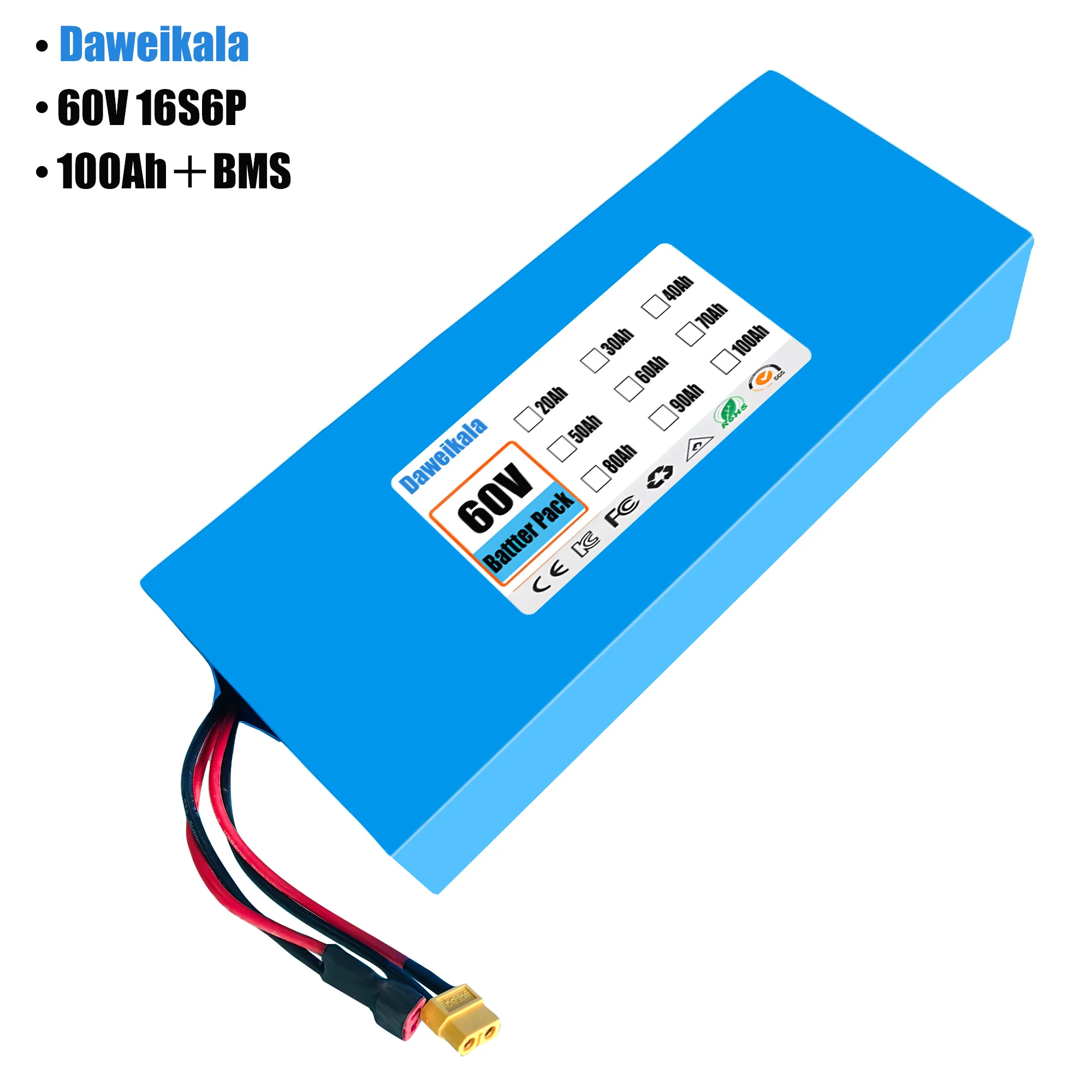 60V 100Ah 16S6P ebike battery  - 60V 50Ah Electric Scooter Battery recension och pris