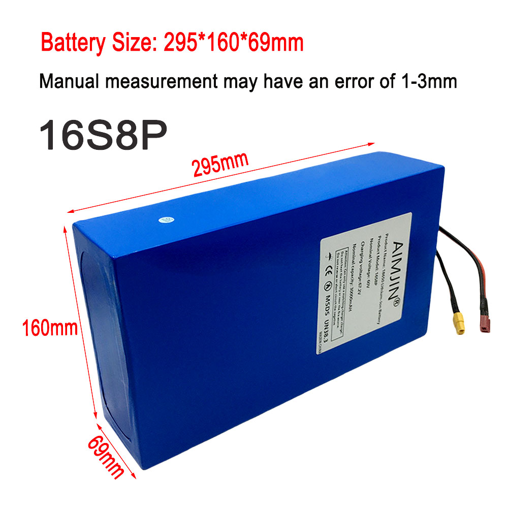 16S8p 1000-3000W Brand New Lit - 60V 50Ah Electric Scooter Battery recension och pris