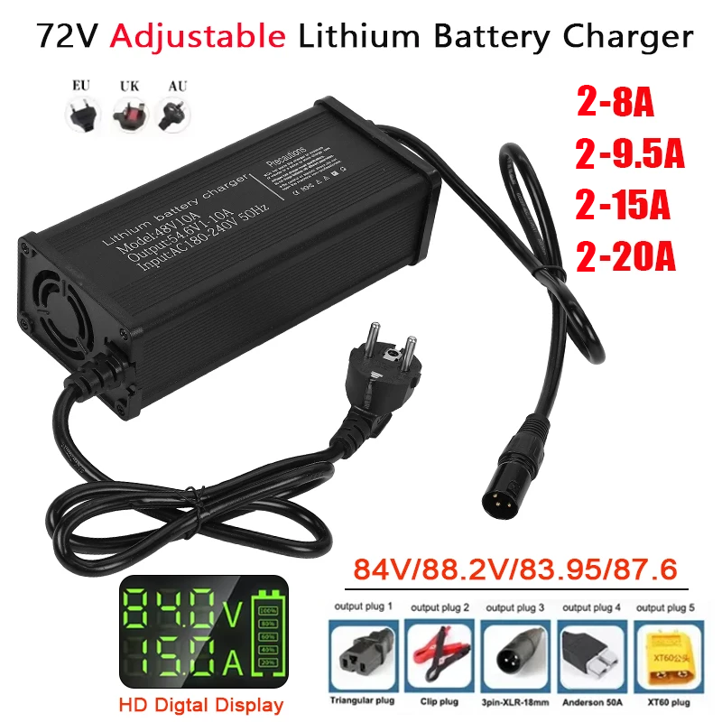 72V 2-8A 2-9.5A 2-15A 2-20A Ad - 72V 15A Fast Charger recension och pris