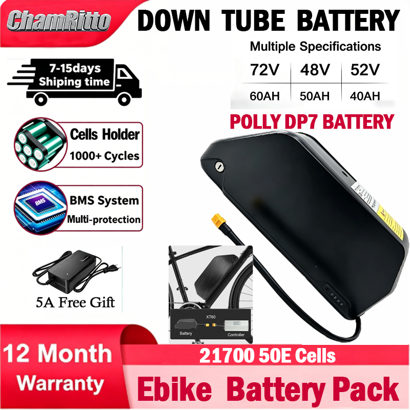 E bike cham-rider 36v 48v 52v  - 72V 50Ah 21700 Lithium Battery recension och pris
