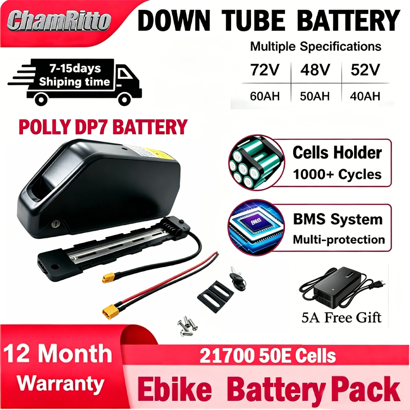 E bike cham-rider 36v 48v 52v  - 72V 50Ah 21700 Lithium Battery recension och pris