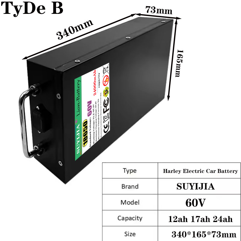 HarleyBatteryCitycocoElectricB - 60V 50Ah Electric Scooter Battery recension och pris
