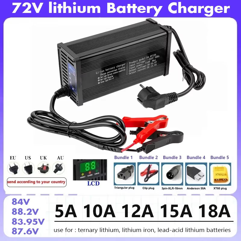 72V 20S 84V Smart Lifepo4 Batt - 84V 20A Smart Charger recension och pris