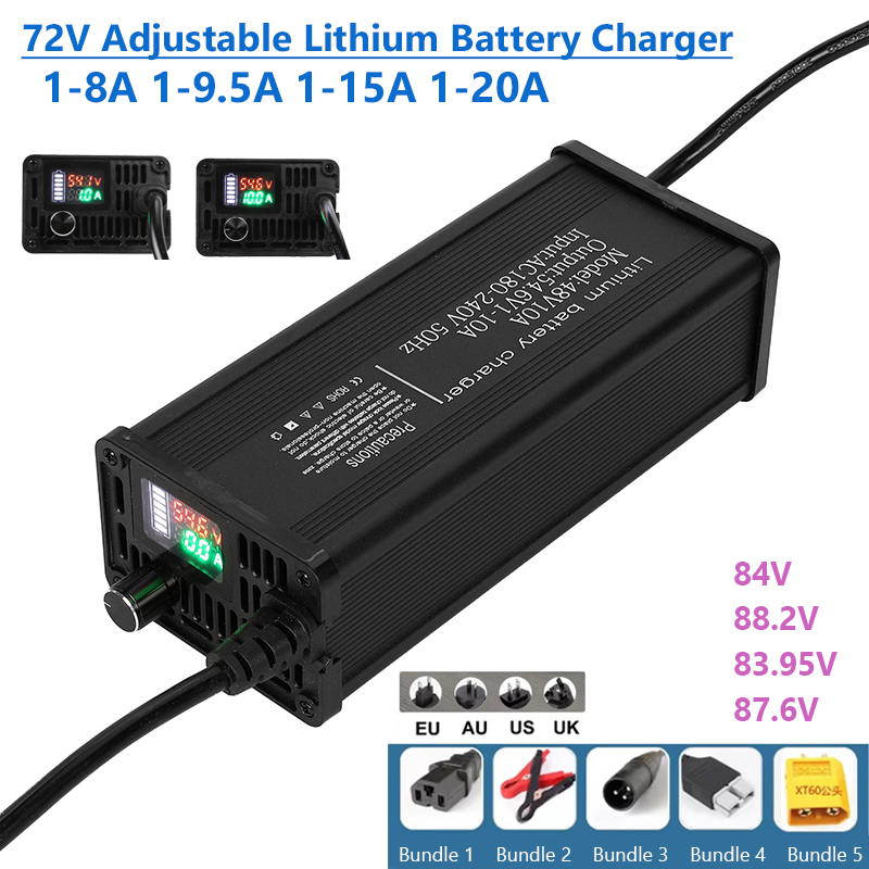 72V Adjustable Lithium Battery - 72V 15A Fast Charger recension och pris