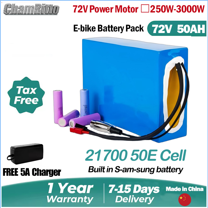 72V 20ah 30ah 40ah 50ah Elektr - 72V 50Ah 21700 Lithium Battery recension och pris