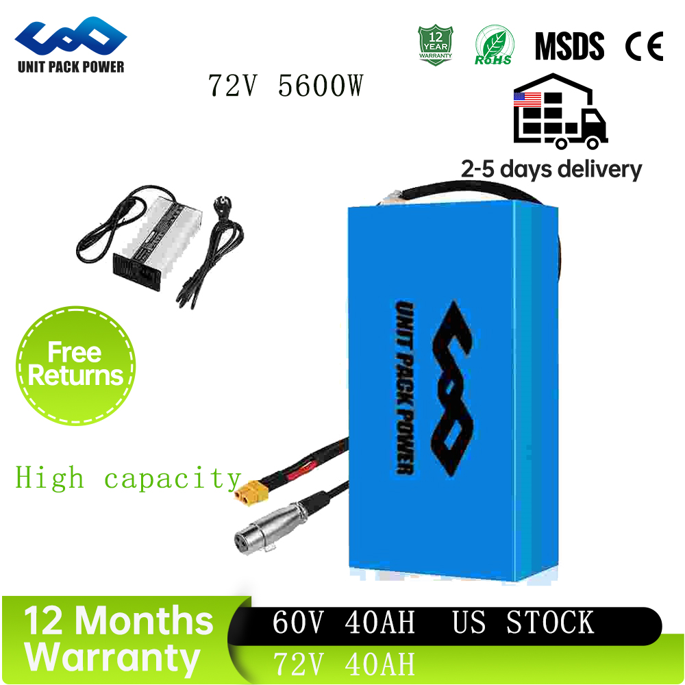 48V 40Ah 60V 72V Ebike Batteri - 72V 40Ah Lifepo4 Battery Pack recension och pris